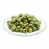 Olives vertes dénoyautées douces Nocellara del Belice en bocal en verre