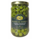 Olives vertes douces dénoyautées Nocellara del Belìce en pot en verre