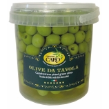 Olives vertes douces dénoyautées Nocellara del Belice en saumure