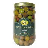 Olives mélangées siciliennes (mélange méditerranéen) en pot en verre
